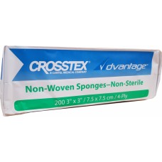 Crosstex Gauze Non Woven Swabs,  4 Ply, 7.5 x 7.5cm - 200pc (ENC3NWLA)